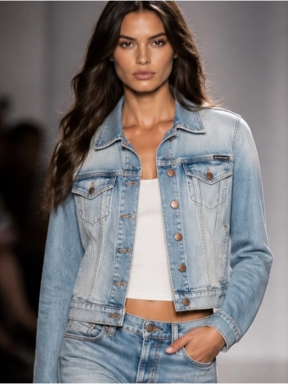 Calvin Klein Light Blue Denim Trucker Jacket